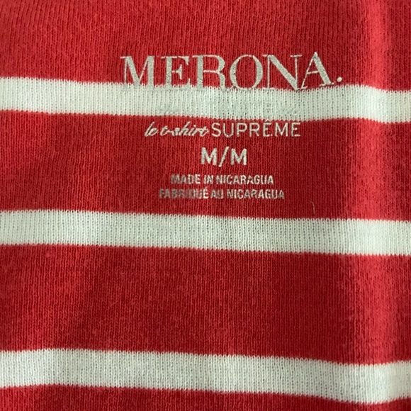Merona V-neck Striped Top M - Picture 6 of 9